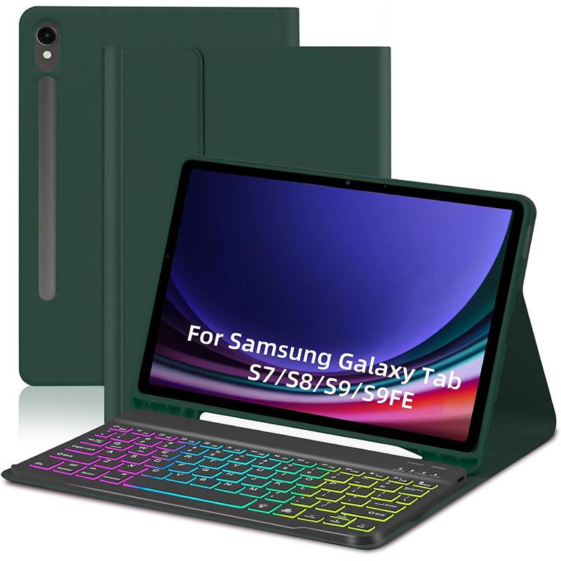 Чехол-клавиатура Samsung Tab S10 Lite с Bluetooth и RGB-подсветкой, со съемной клавиатурой для S11/S9 FE