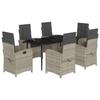 VidaXL Ensemble à Manger de Jardin avec Coussins 7 pcs, Table et Chaises avec Dossier Réglable, Meubles d'Extérieur Patio 3212416