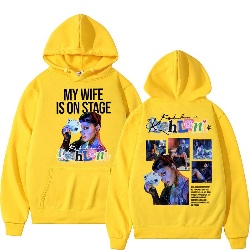 Худи с графическим принтом певицы Kehlani, смешное, моя жена на сцене, модное, с длинным рукавом, повседневное, оверсайз, одежда в стиле Y2k, подарок