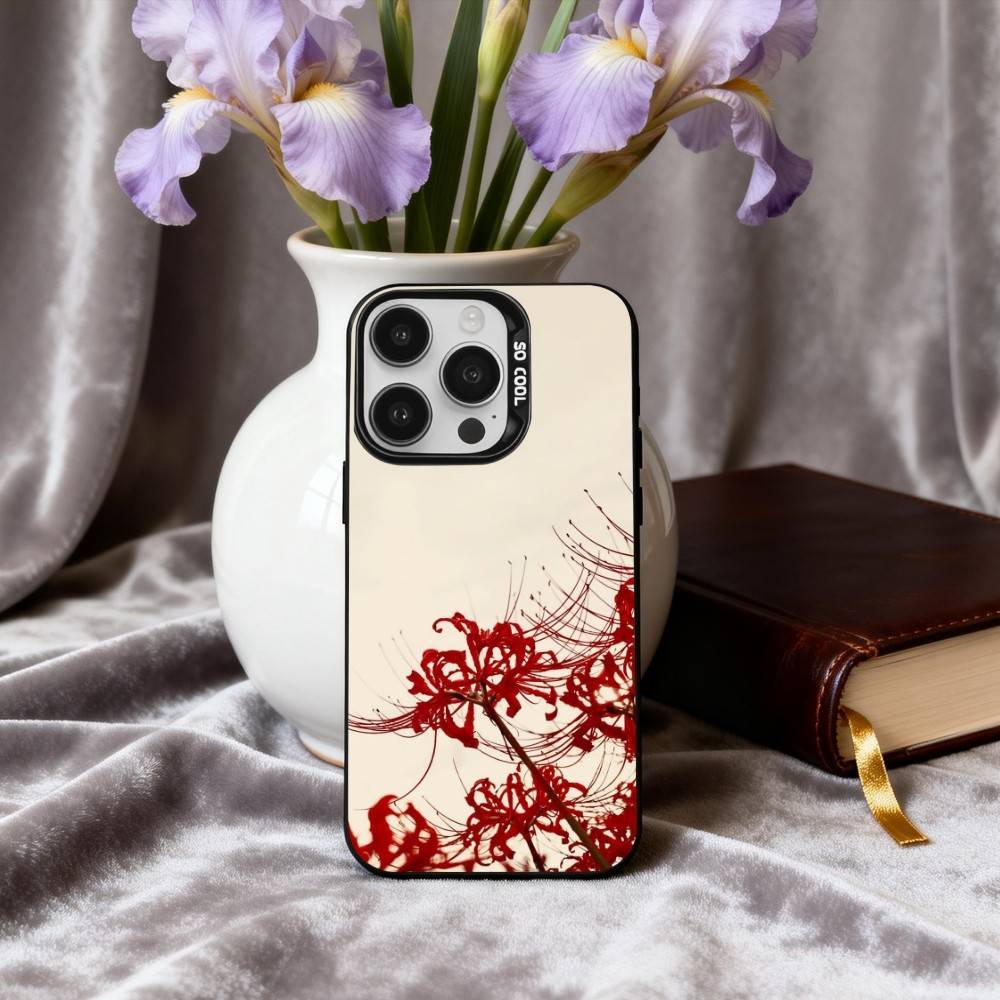 Чехол для телефона G-Ghoul R-Red Spider Lily Tokyo Для iPhone17,16,15,14,13,12,11 Plus,Pro Max Конфетный Посеребренный Внутренний Чехол