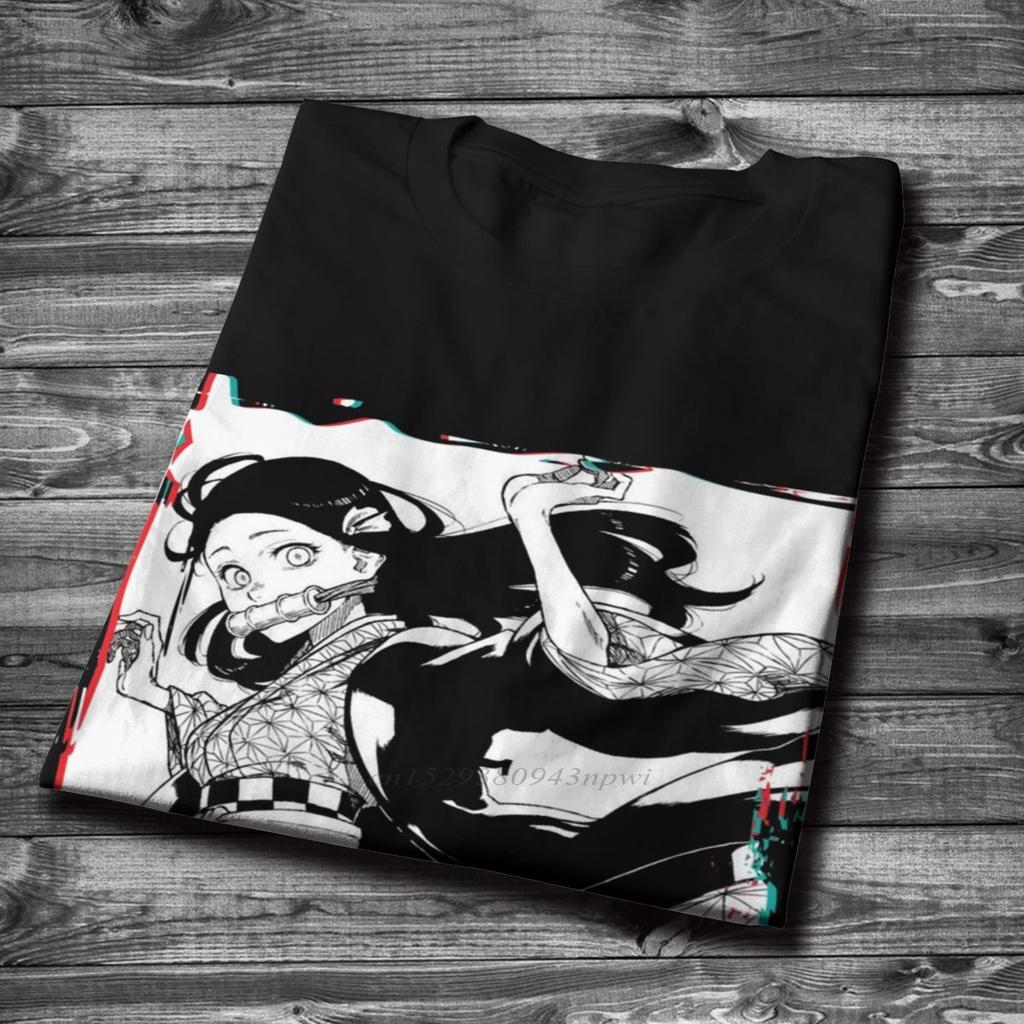 Demon Slayer Kimetsu no Yaiba T Shirt Vaporwave Kamado Nezuko Graphic Print Soft Cotton Tshirt Guys Punk Designer Streetwear