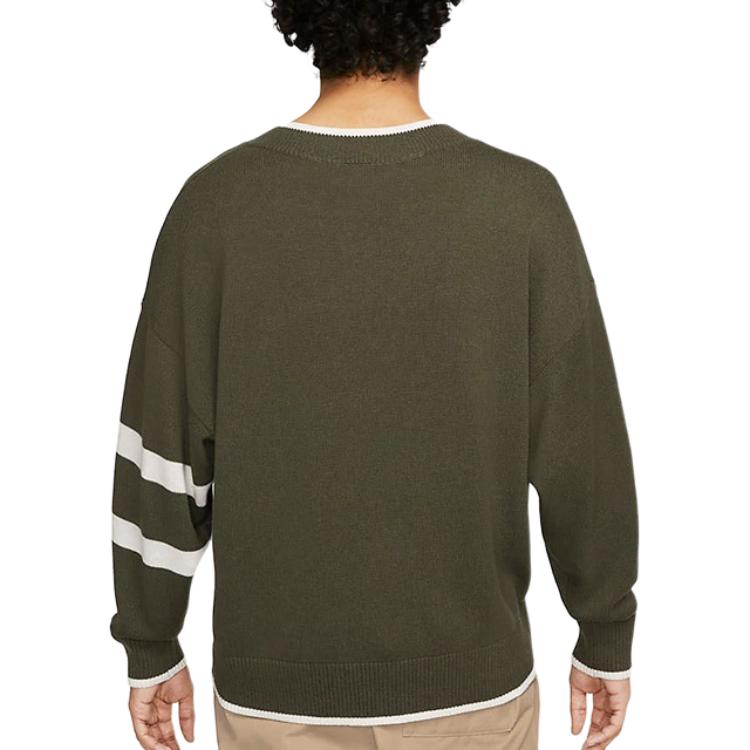 Nike Sweaters Men's Workwear Khaki V Neck Moderate DX0009-325