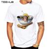 TEEHUB Naruto Sevgi Ramen Bosma Futbolka Moda Salqin O-bo'yin Erkaklar Futbolkasi Qisqa