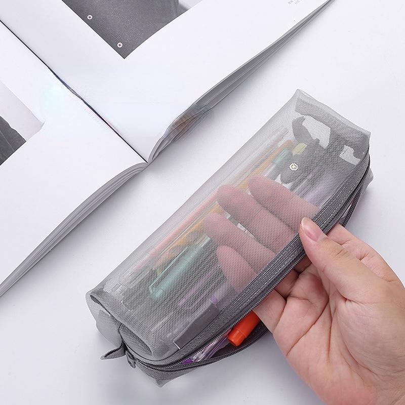 Прозрачные пеналы для детей, сумка для ручек на молнии, органайзер для канцелярских принадлежностей, школьные принадлежности, сумка для канцелярских принадлежностей для студентов, большая вместимость, портативная сумка для хранения