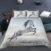 3D Animal Printed Duvet Cover Set Domineering Galloping Horse Bedding Set Soft 2/3Pcs Polyester Quilt Covers With Pillowcase