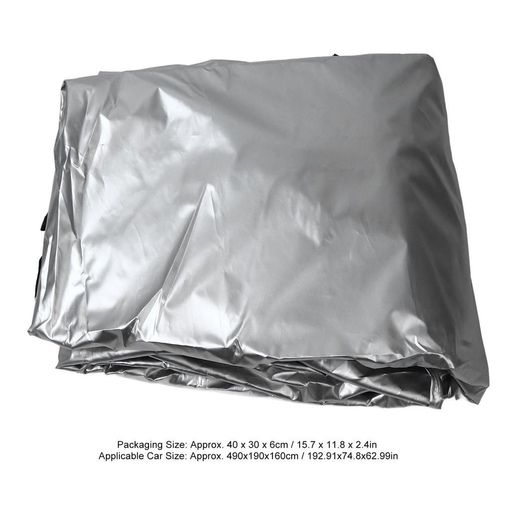 Автомобильный пылезащитный чехол, устойчивый к старению, автомобильный чехол, водонепроницаемый, с защитой от солнца и УФ-излучения, большое зеркало со светоотражающими полосами для использования на открытом воздухе