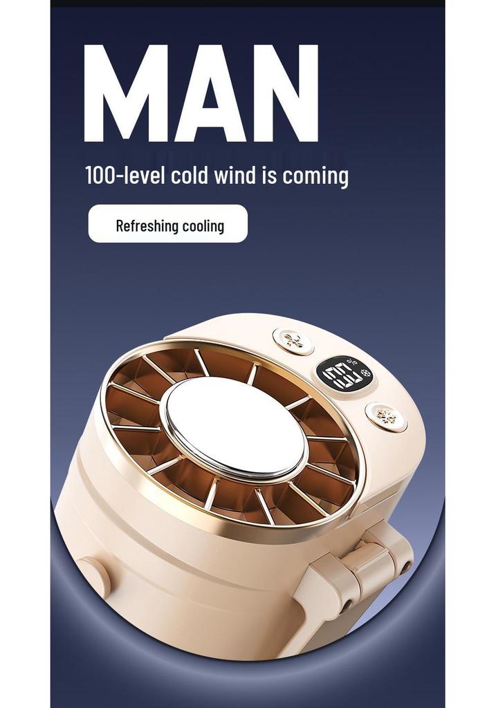 2026 Portable Waist & Neck Hanging USB Fan for Outdoor Camping & High-Temperature Workplaces