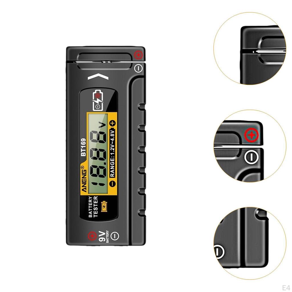 Тестер аккумулятора 1,2-4,8 В 9 В Удобный уровень мощности монитор измеритель электрооборудования