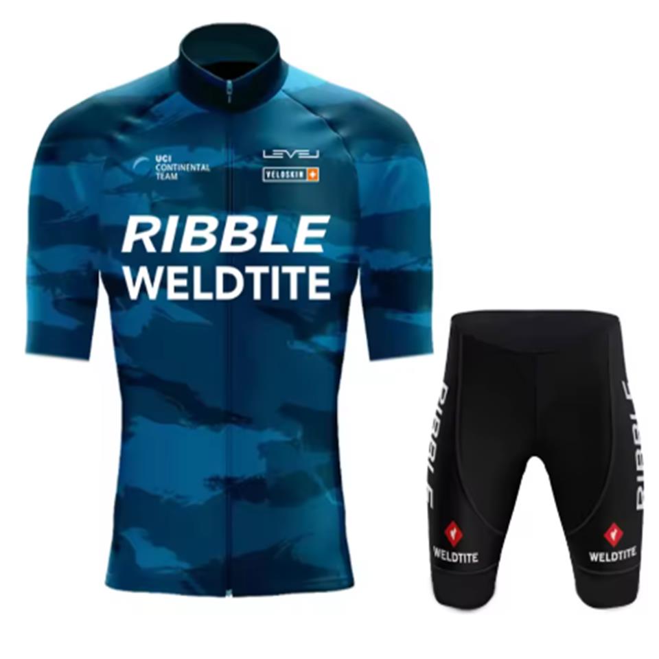 Cycling Jersey Team RIBBLE Men Cycling Set Racing Bicycle Clothing Suit Breathable Mountain Bike Clothes Sportwears