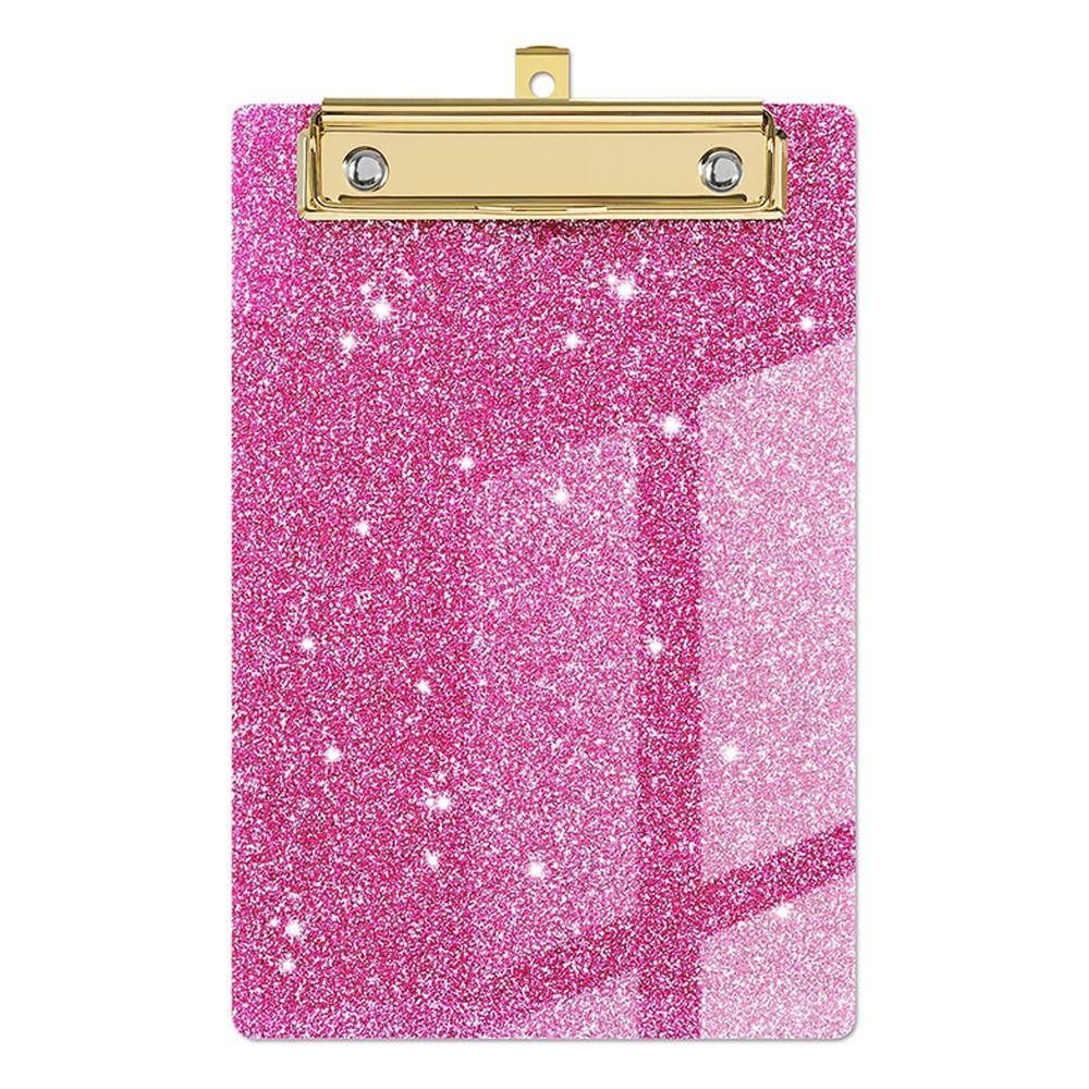 Writing Tablet Glitter Writing Clipboard With Low Profile Gold Clip File Folder Student