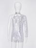 Kids Girls Single Long Sleeve Gymnastics Leotard Sequins Ballet Dance Unitards Short Jumpsuit