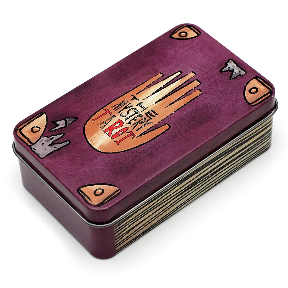 Таинственное Таро, вдохновленное падающей гравитацией, 78 карт Таро с серебряными краями в жестяной коробке 10,3*6 см