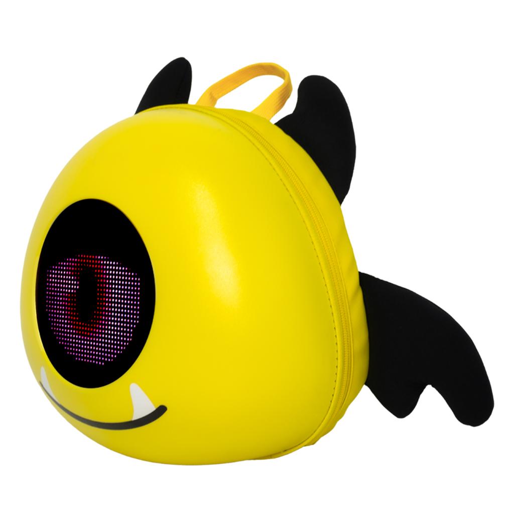 Светодиодный рюкзак-глаз Рюкзак DIY Управление приложением для езды на открытом воздухе, пеших прогулок, путешествий Милый легкий для девочек и детей Желтый