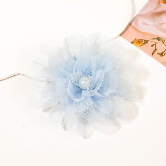 Сетчатая пряжа, заколка для волос с искусственным жемчугом и цветком, противоскользящая дизайнерская заколка для волос, украшение для волос, заколка для волос, головной убор, аксессуар для волос