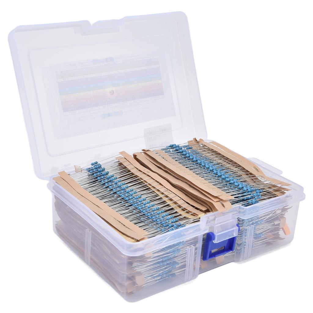 Набор резисторов 2880 шт. Пленочные резисторы из сплава Сопротивление 144 номинала 1 Ом ~ 1 МОм 1/4 Вт для DIY