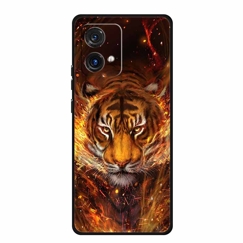 Для Motorola Moto G84 G54 5G Чехол Модный Мягкий Силиконовый Чехол из ТПУ Чехлы для Телефона для Moto G54 MotoG84 2023 Оригинальный Новый Тигр Capa