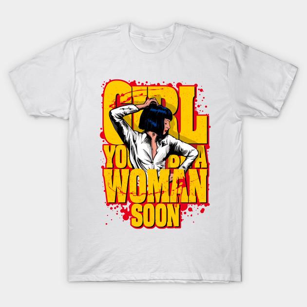 Funny Pulp Fiction TShirt Mia Wallace Quentin Tarantino Graphic Tshirts 90s Vintage Women Men Breathable Comfortable Tee Shirts