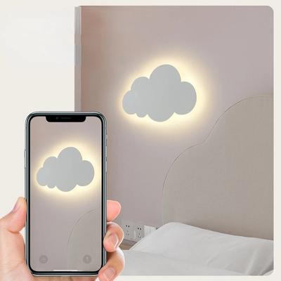 Светодиодный настенный светильник Cloud Современная гостиная для девочек, детская спальня, минималистичное украшение, белый затемнение