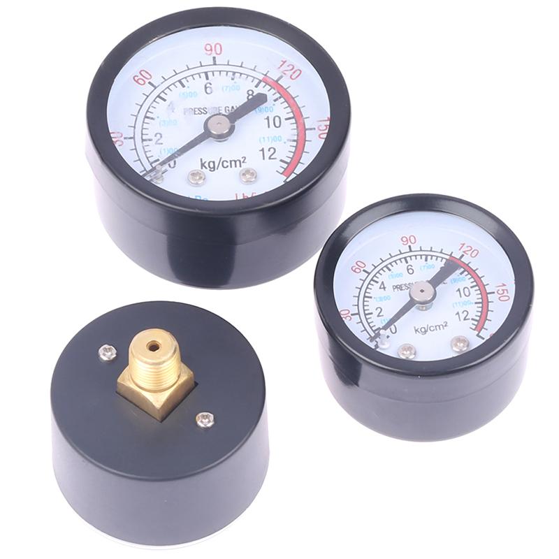 Iron Shell Bar Air Pressure Gauge Double Scale For Air Compressor 1/8, 1/4 Bsp
