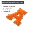 4pcs Chenille Letter Patches Iron on Letter Patches Embroidery Patch Iron on Sew on Jacket Embroidered Letter Patches Orange