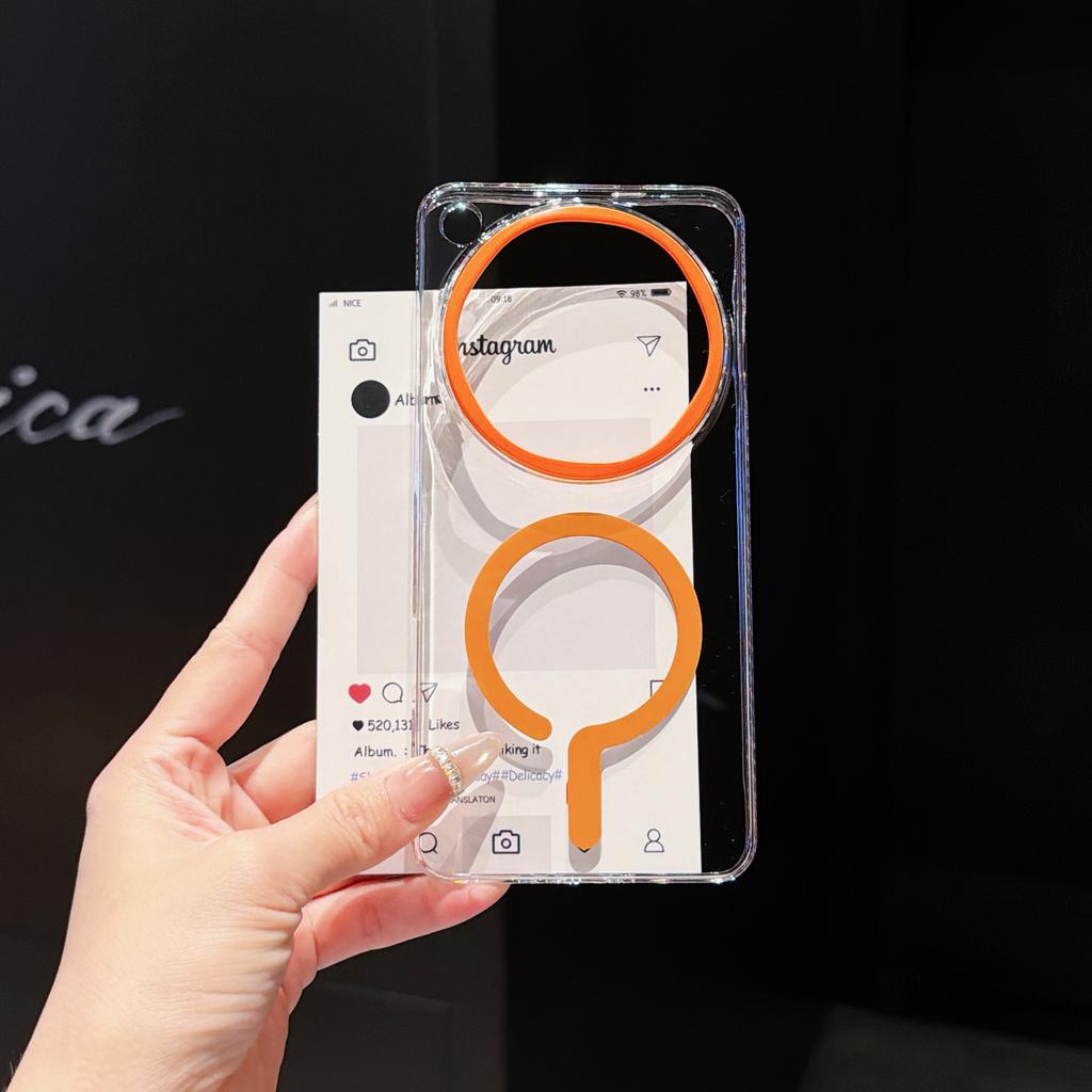 Прозрачный Магнитный PC Чехол Для Телефона Для OPPO Find X9 Ultra/X9S Pro/X8 S+ Анти-Желтеющий Большое Отверстие Однотонное Кольцо для Камеры