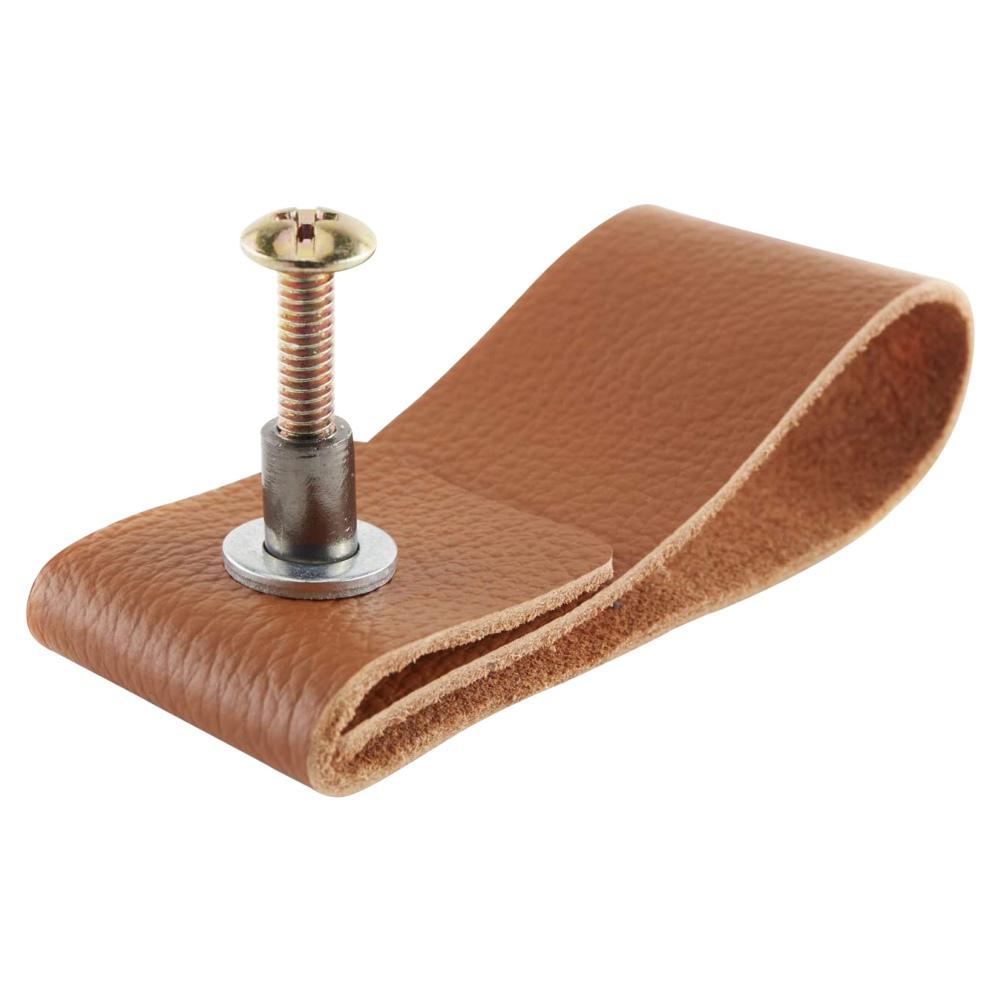 12pcs Genuine Leather Drawer Pulls Sturdy Heavy Duty Leather Handles