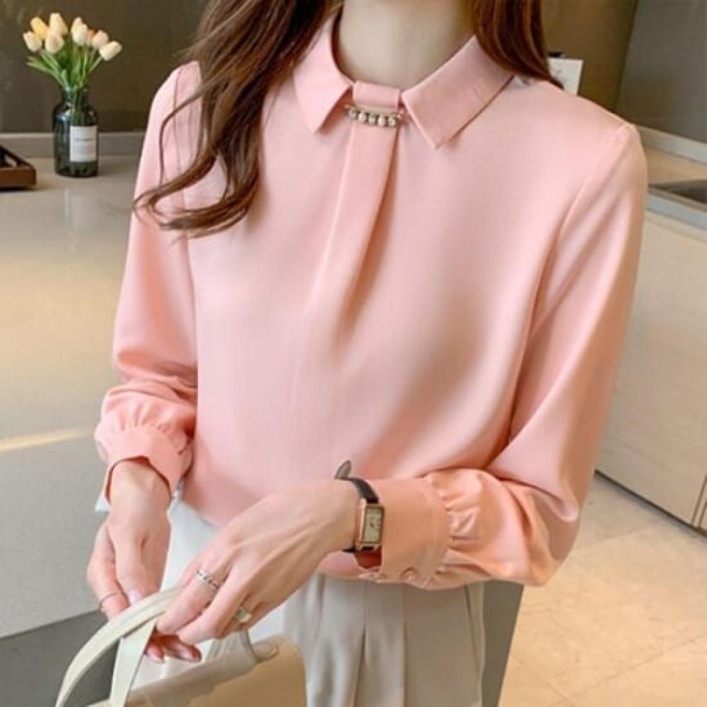 Navava Daily Brooch Collar Blouse Nb1203