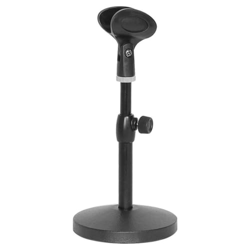 KC MDS-1500/BK Adjustable Height Desktop Microphone Stand, Black (Includes Microphone Holder)
