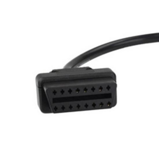 12 Pin To 16Pin OBD/OBD2 Connector Diagnostic Cable Black for Daewoo Adapter