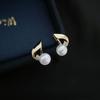 All-body Earrings Musical Charm Pearl Earrings Female Temperament Versatile French Retro Small Earrings
