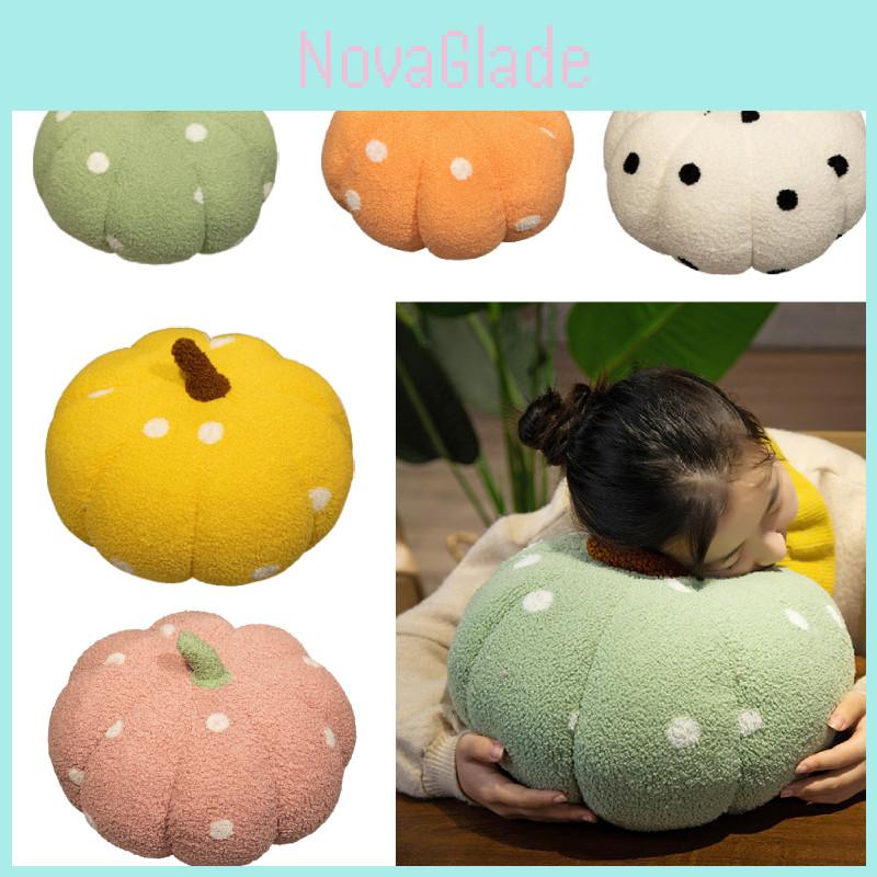 Cute Colorful Polka Dot Pumpkin Pillow Toy For Halloween Decor