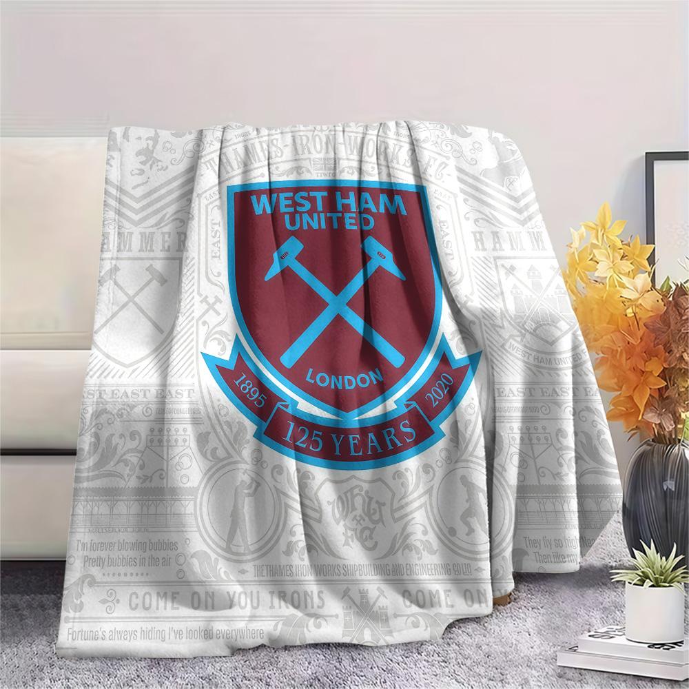 West Ham United F.C Flannel Blanket, High quality Comfortable for All Seasons, Home Decor, Warmth and Comfort