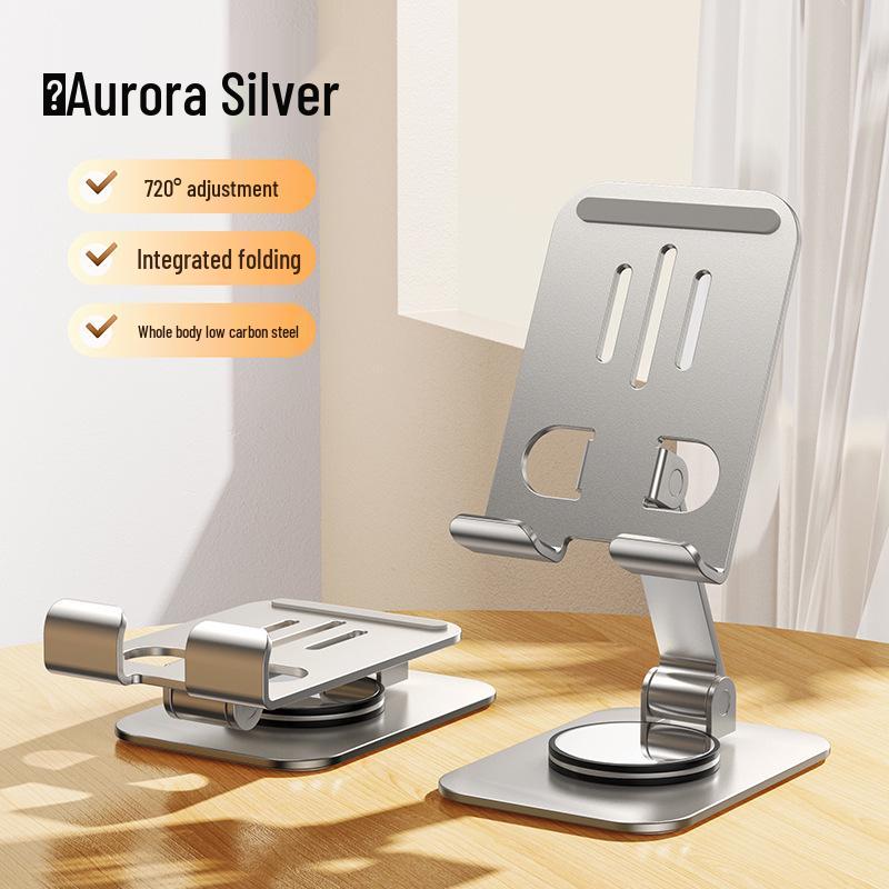 Wood Grain All-Metal Phone & Tablet Stand - Universal Holder for TV Show Watching, Custom Logo