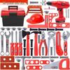 2025 Kids' Toolbox Pretend Play Set with Electric Drill & Screws