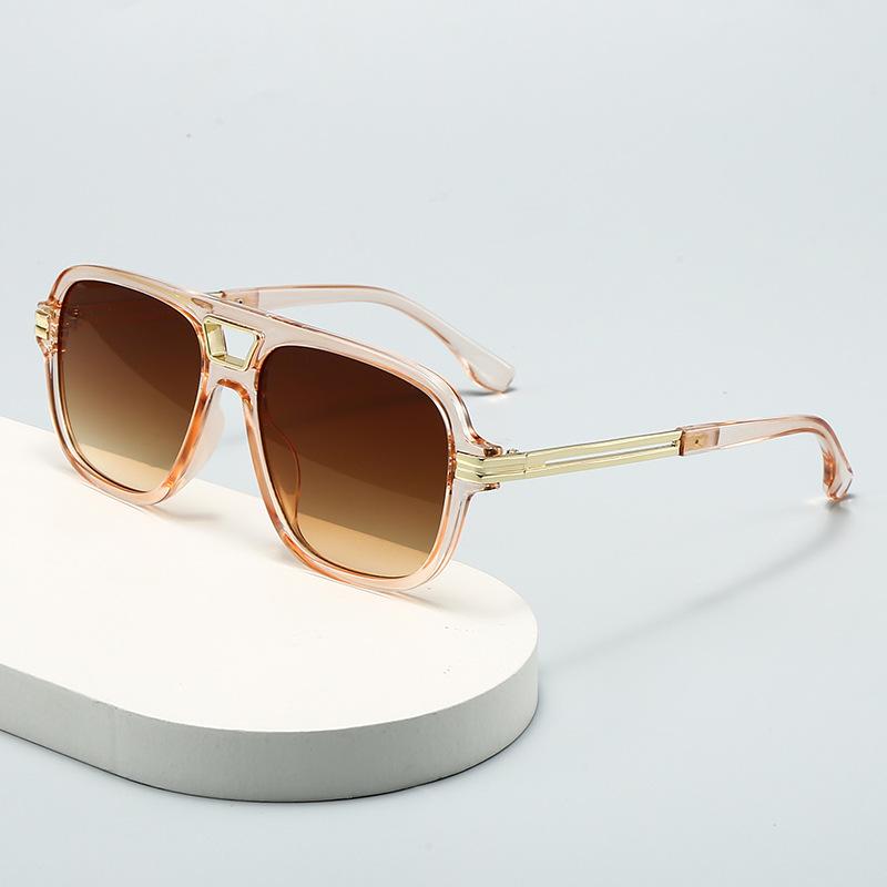 Солнцезащитные очки-авиаторы для мужчин и женщин, Солнцезащитные очки с металлической отделкой, Защита от УФ-лучей, Очки с большой оправой