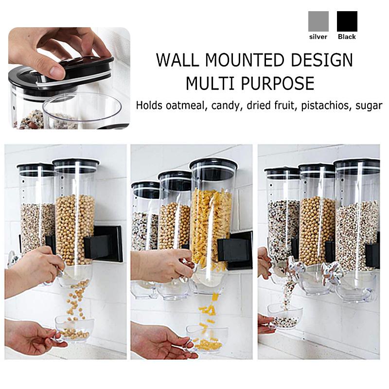 Настенный дозатор зерновых, контейнер для хранения сухих продуктов, домашние кухонные инструменты, новый
