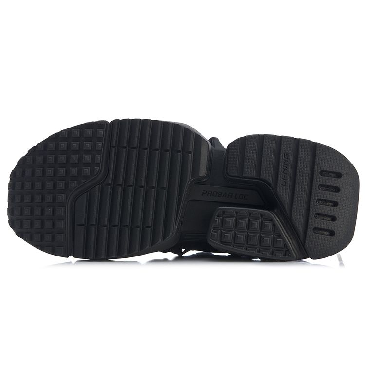 Кроссовки женские из искусственной кожи Li Ning Pangu, амортизирующие, нескользящие, износостойкие, с низким верхом, для папы, черные AGLP088-7