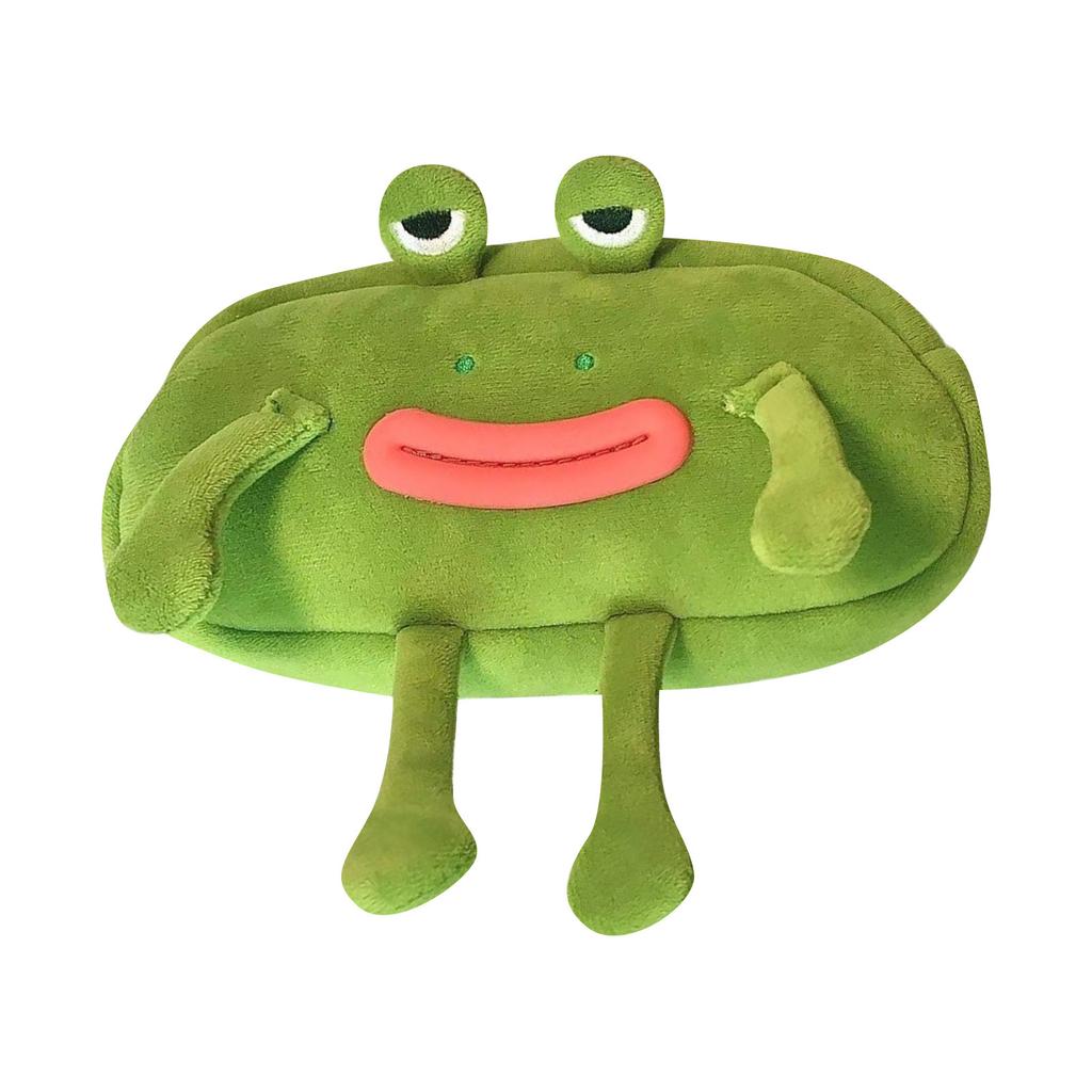 Большой глазчатый пенал плюшевый забавный милый большой рот большой емкости высокий внешний вид студенческая канцелярская сумка