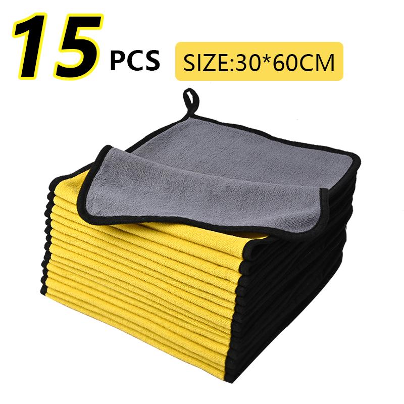 5/10/15/20pc Soft Absorbent Wash Cloth Car Auto Care Microfiber Cleaning Blue Towels kain biru (60cm x 30cm)(30cm x 30cm)