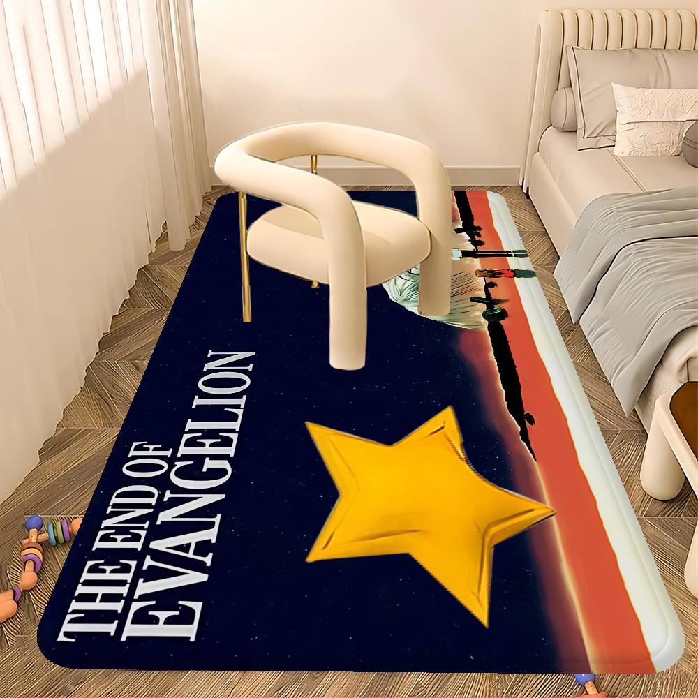 E-Evangelion Game Floor Mat INS Style Soft Bedroom Floor House Laundry Room Mat Anti-skid Household Carpets