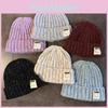 Letter Patch Acrylic Knit Hat For Women Fall Winter Cozy Hair Earmuff Accessory