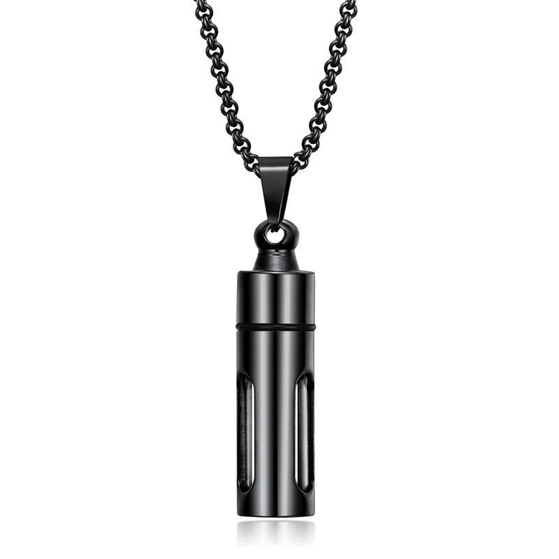 Necklace Can Open Perfume Bottle Pendant Fragrance Essential Oil Necklace Creative Men 'S