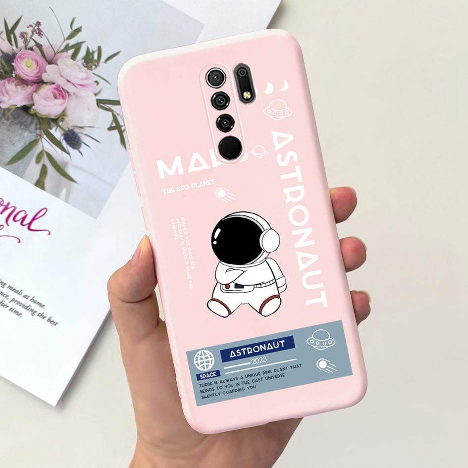 For Xiaomi Redmi 9 Case Redmi 9 Prime Protective Cover Cute Astronaut Cartoon Painted Soft Funda For Xiomi Redmi 9 9Prime Bumper