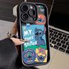 Чехол для мобильного телефона Stitch Apple 14/15 iPhone13Pro/12 противоударный Xsmax мягкий чехол новый наждачный