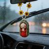 Статуэтка Марии Декорация Салона Автомобиля, Вязаный Амулет Девы Марии Религиозные Фигурки Подвесные Украшения Духовный Подарок-Благословение