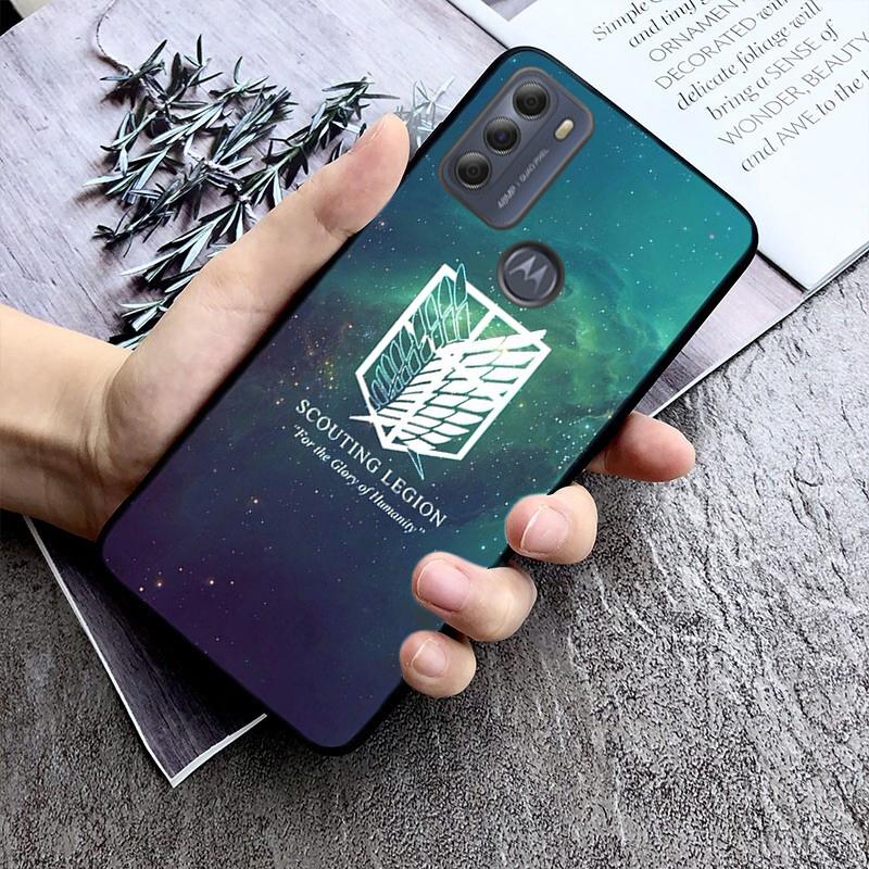 Чехол для телефона «Атака Титанов» для Motorola Moto E32 E20 E40 G22 G52 G20 G30 G100 G60 G50 G10 GPure GStylus G9 One Action Macro