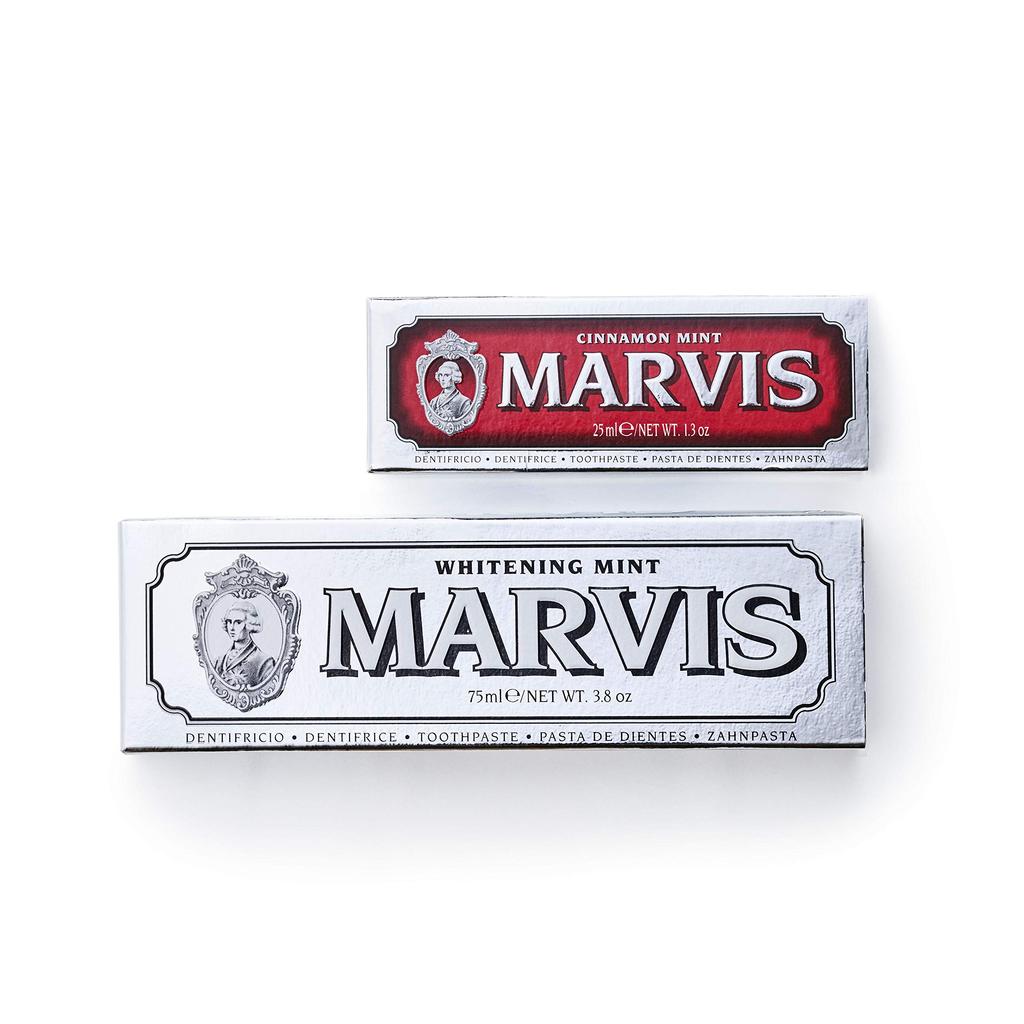 Зубная паста Marvis 2 шт. 75 мл Белая мята 25 мл Корица Уход за полостью рта Сделано в Италии Премиум