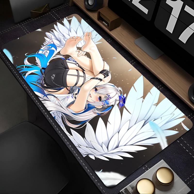 Mouse Pad Laptop Hololive Anime Gamer Mousepad PC Amane Kanata Cute Girl Keyboard Pad Gaming Accessories Kawaii Desk Mouse Mat