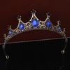 Baroque Bride Wedding Crown Tiara Wedding Dress Accessories Exquisite Alloy Rhinestone Crown Hair Accessories