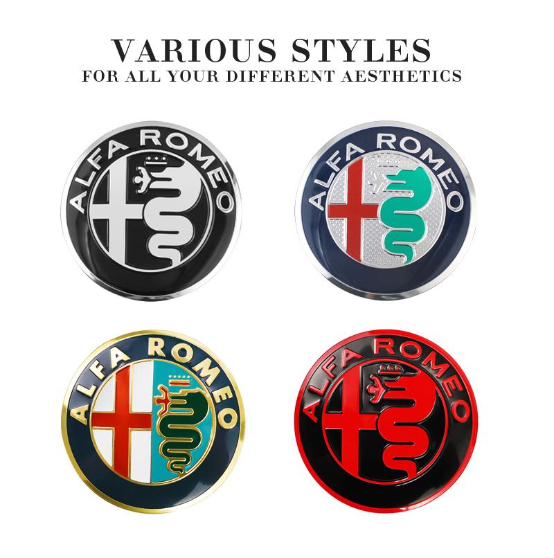 4pcs 56mm Car Wheel Center Hub Cap Stickers For Alfa Romeo 4C 159 Spider Giulietta Giulia GT Tonale Mito Car Styling Accessories